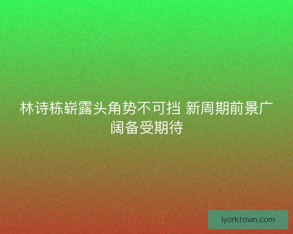 林诗栋崭露头角势不可挡 新周期前景广阔备受期待
