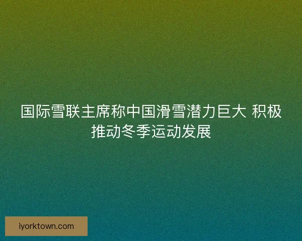 国际雪联主席称中国滑雪潜力巨大 积极推动冬季运动发展