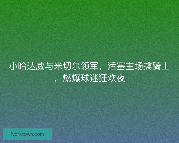 小哈达威与米切尔领军，活塞主场擒骑士，燃爆球迷狂欢夜